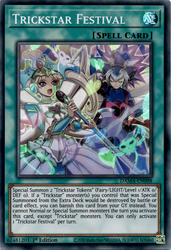 Yugioh Trickstar Festival DAMA-EN098 Super Rare 1st Edition NM