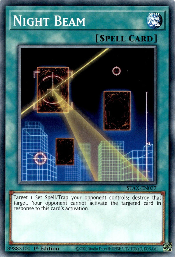Yugioh Night Beam STAX-EN037 Common 1st Edition NM