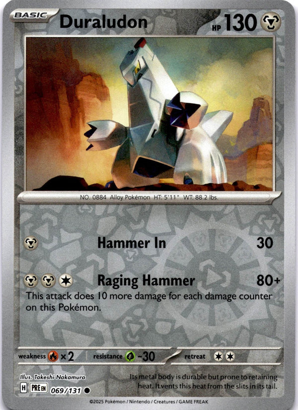 Pokemon Duraludon 069/131 Prismatic Evolutions Reverse Holo NM