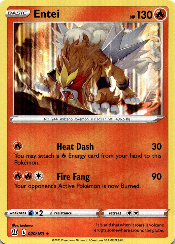 Pokemon Entei 020/163 Battle Styles Holo NM