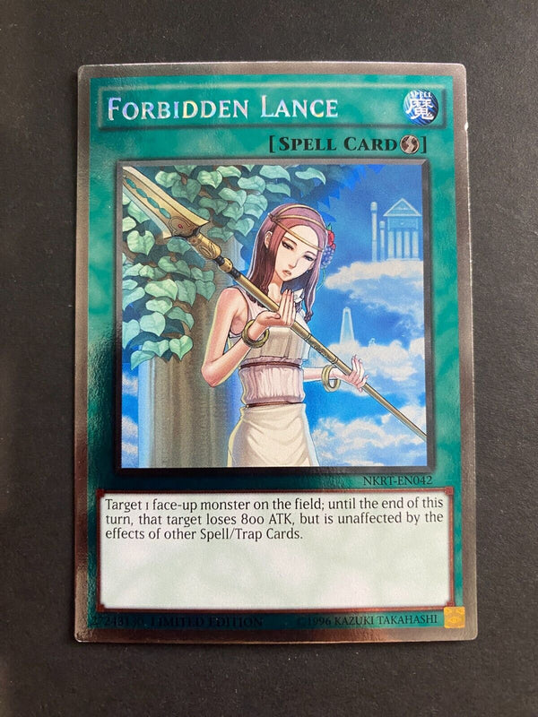 Yugioh Forbidden Lance NKRT-EN042 Platinum Rare Limited Edition MP/LP