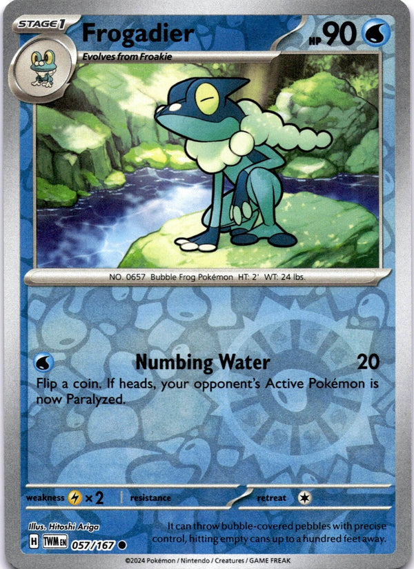 Pokemon Frogadier 057/167 Twilight Masquerade Reverse Holo NM