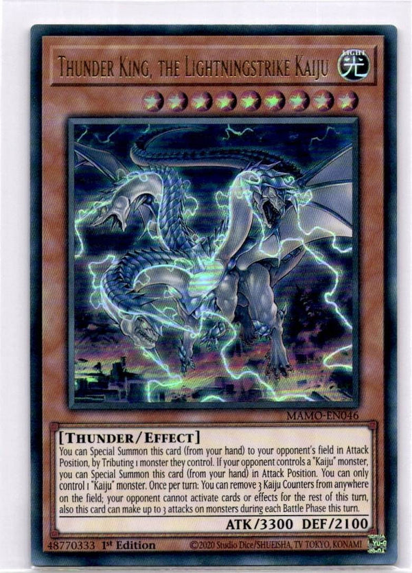 Yugioh Thunder King, the Lightningstrike Kaiju MAMO-EN046 Ultra Rare 1st Ed NM