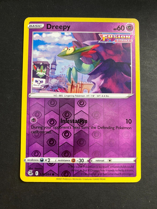 Pokemon Dreepy 128/264 Fusion Strike Reverse Holo VLP/NM