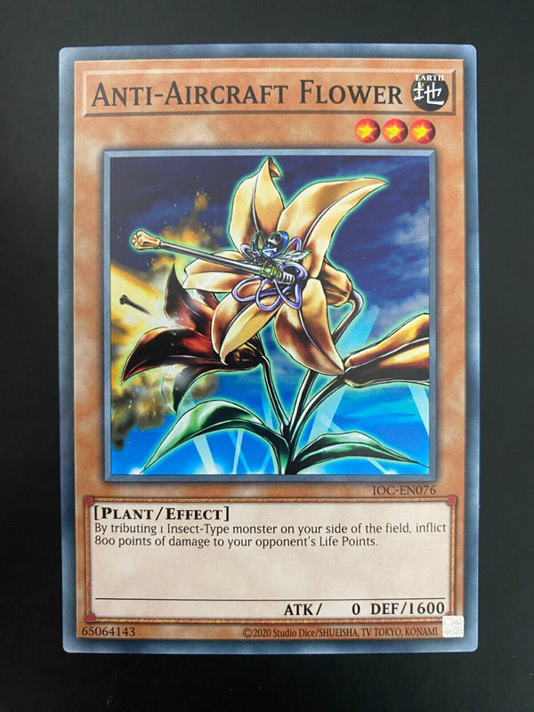 Yugioh Anti-Aircraft Flower IOC-EN076 Common Unlimited Edition NM/MINT