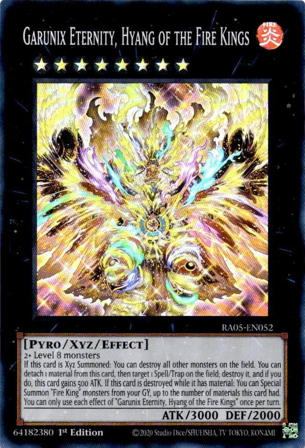 Yugioh Garunix Eternity, Hyang of the Fire Kings RA05-EN052 NA Print SR NM
