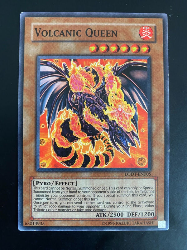 Yugioh Volcanic Queen LODT-EN005 Common Unlimited Edition Light Play