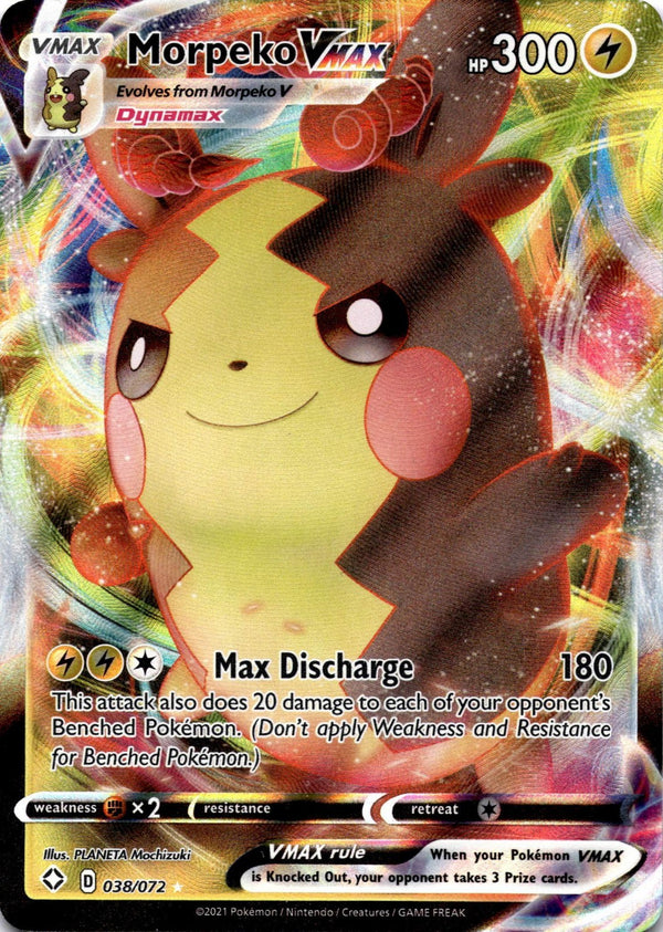 Pokemon Morpeko VMAX 038/072 Shining Fates Full Art Holo VLP/NM