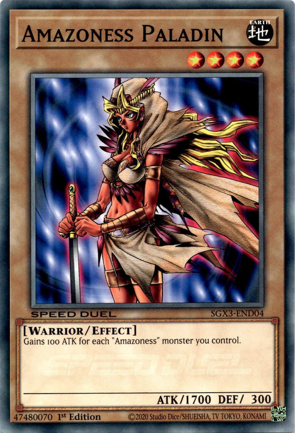 Yugioh Amazoness Paladin SGX3-END04 Speed Duel Common 1st Edition NM