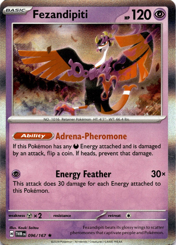 Pokemon Fezandipiti 096/167 Twilight Masquerade Holo NM