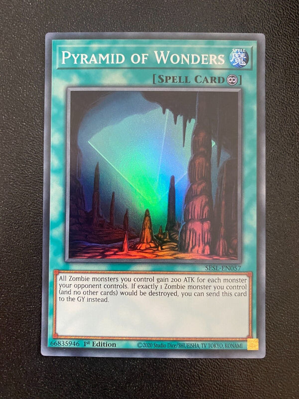 Yugioh Pyramid of Wonders SESL-EN057 Super Rare 1st Edition NM