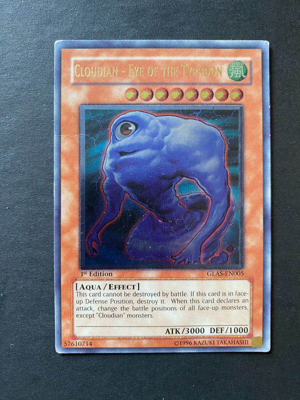 Yugioh Cloudian - Eye of the Typhoon GLAS-EN005 Ultimate Rare 1st Edition HP/MP