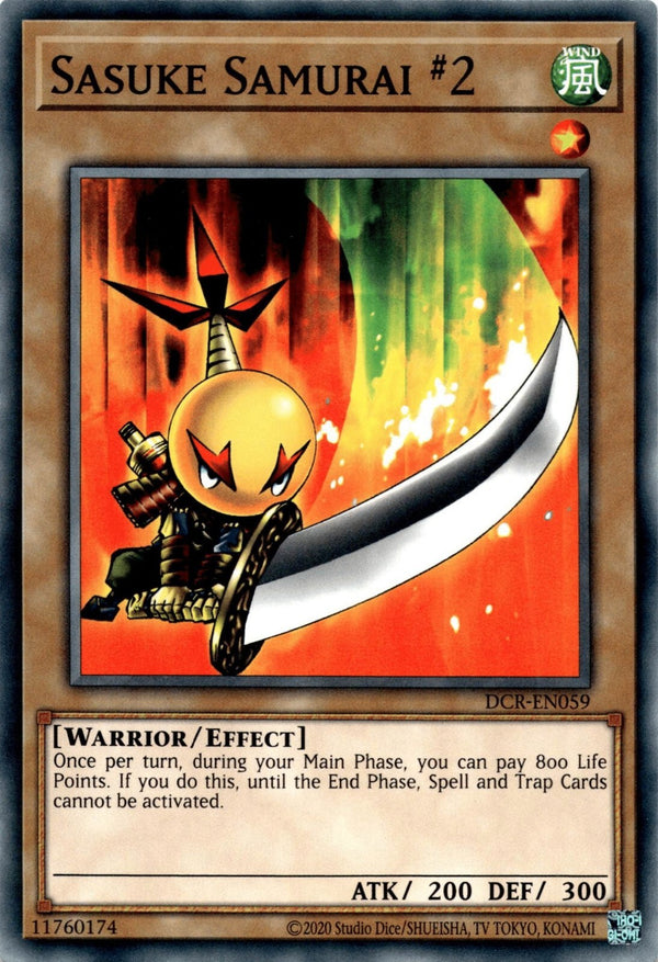 Yugioh Sasuke Samurai #2 DCR-EN059 Common Unlimited Edition NM