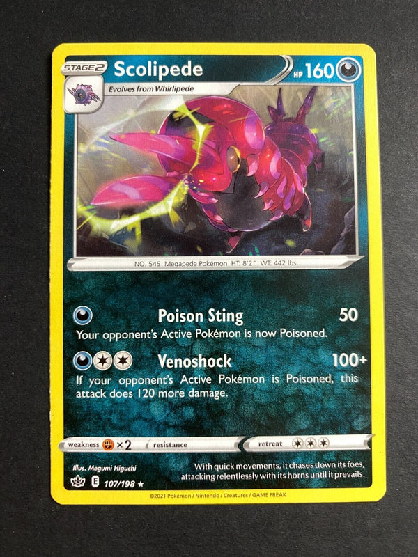 Pokemon Scolipede 107/198 Chilling Reign Non Holo NM