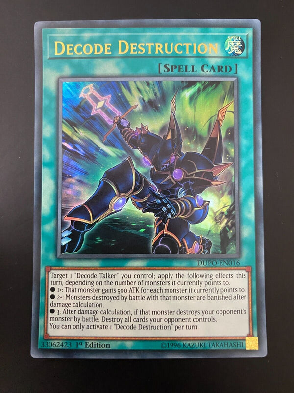 Yugioh Decode Destruction DUPO-EN016 Ultra Rare 1st Edition NM/MINT