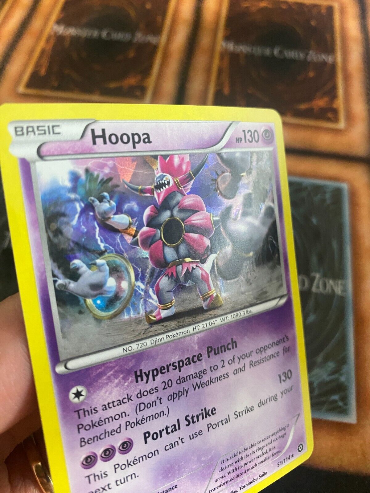 Pokemon Hoopa 51/114 Steam Siege Cracked Ice Holo NM