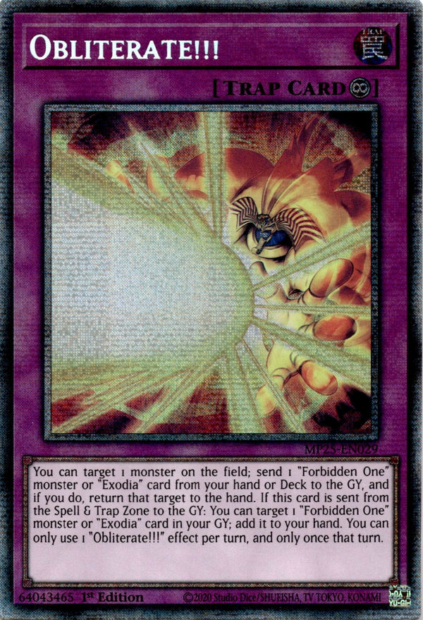Yugioh Obliterate!!! MP25-EN029 Starlight Rare 1st Edition NM
