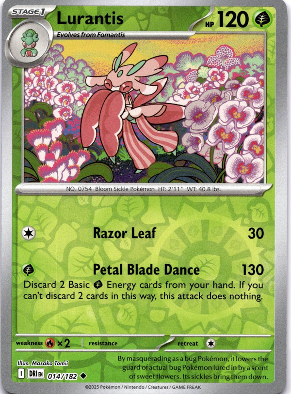 Pokemon Lurantis 014/182 Destined Rivals Reverse Holo NM