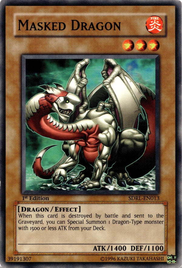 Yugioh Masked Dragon SDRL-EN013 Common 1st Edition MP