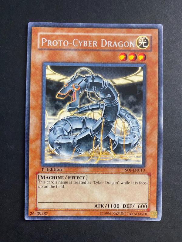 Yugioh Proto-Cyber Dragon SOI-EN010 Rare 1st Edition VLP/NM