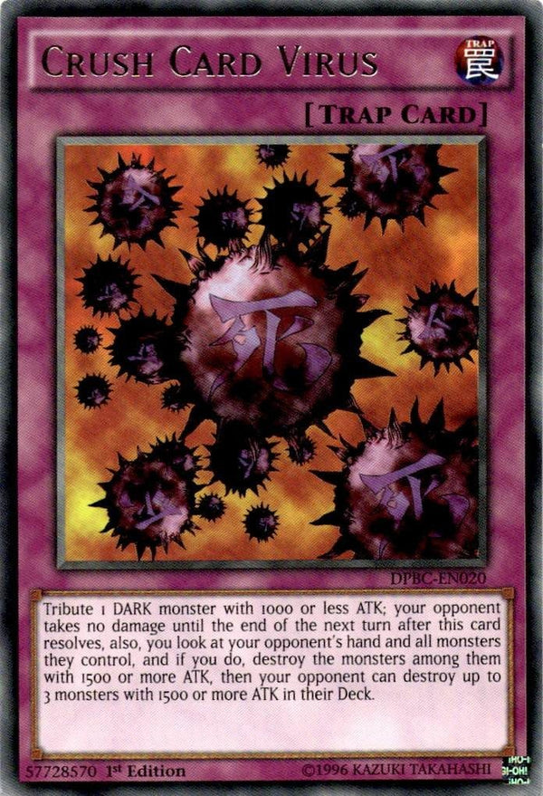 Yugioh Crush Card Virus DPBC-EN020 Rare 1st Edition NM