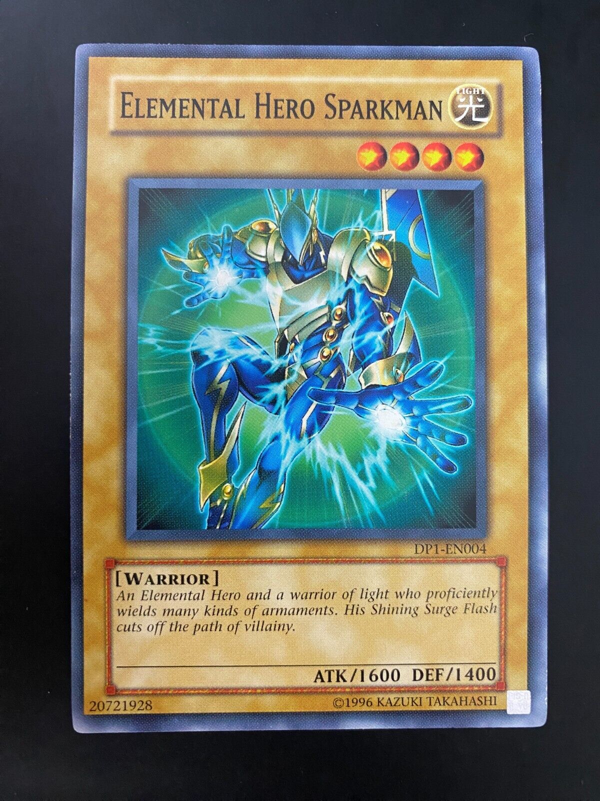 Yugioh Elemental Hero Sparkman DP1-EN004 Common Unlimited Edition VLP/NM