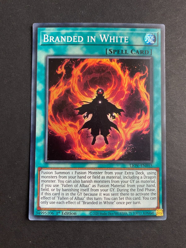 Yugioh Branded in White LIOV-EN055 Super Rare 1st Edition VLP/NM