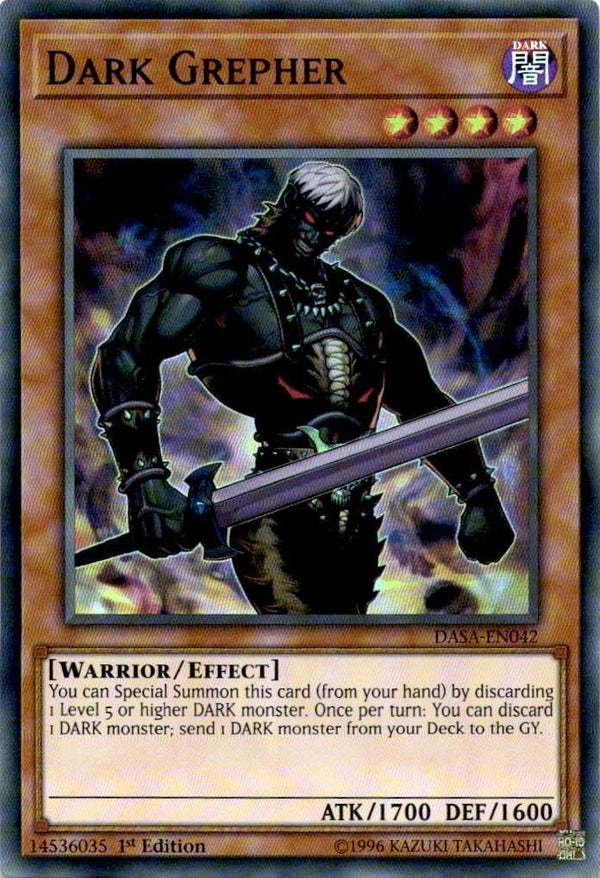 Yugioh Dark Grepher DASA-EN042 Super Rare 1st Edition LP