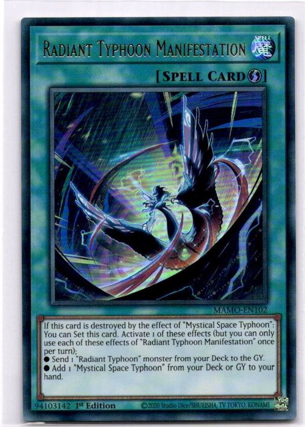 Yugioh Radiant Typhoon Manifestation MAMO-EN102 Ultra Rare 1st Edition NM