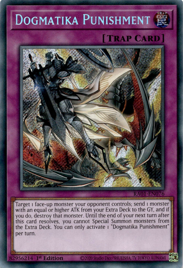 Yugioh Dogmatika Punishment RA01-EN076 Secret Rare 1st Edition NM