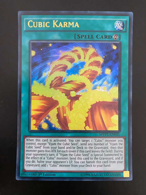 Yugioh Cubic Karma MVP1-EN041 Ultra Rare 1st Edition LP/VLP