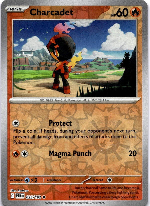 Pokemon Charcadet 025/182 Paradox Rift Reverse Holo NM