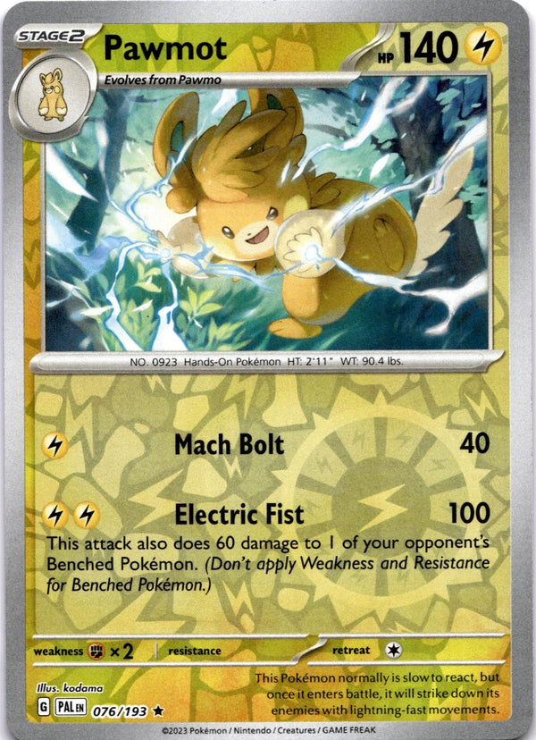 Pokemon Pawmot 076/193 Paldea Evolved Reverse Holo NM