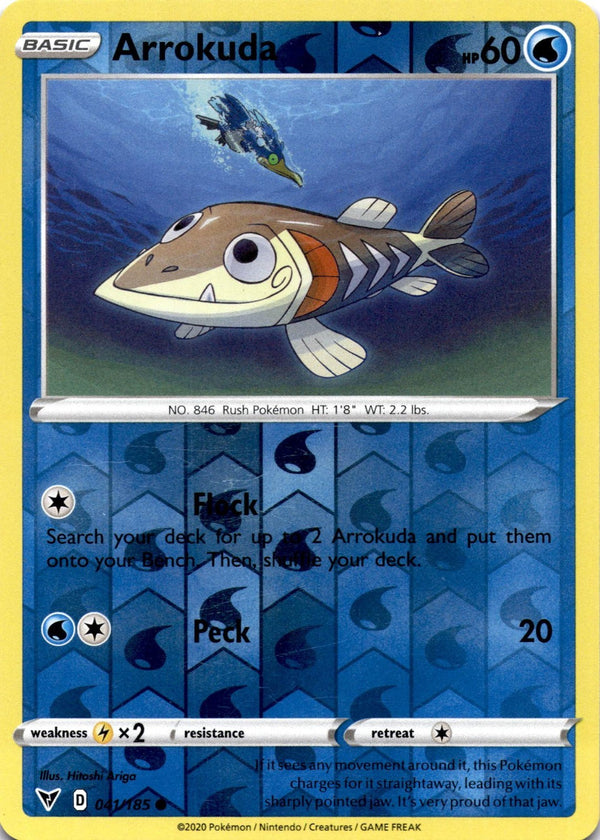 Pokemon Arrokuda 041/185 Vivid Voltage Reverse Holo MP/LP