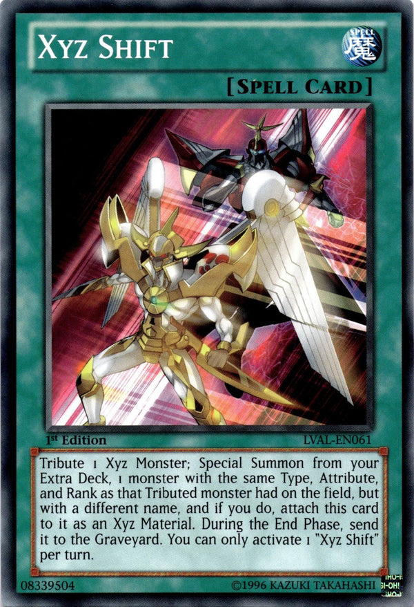 Yugioh Xyz Shift LVAL-EN061 Common 1st Edition VLP/NM
