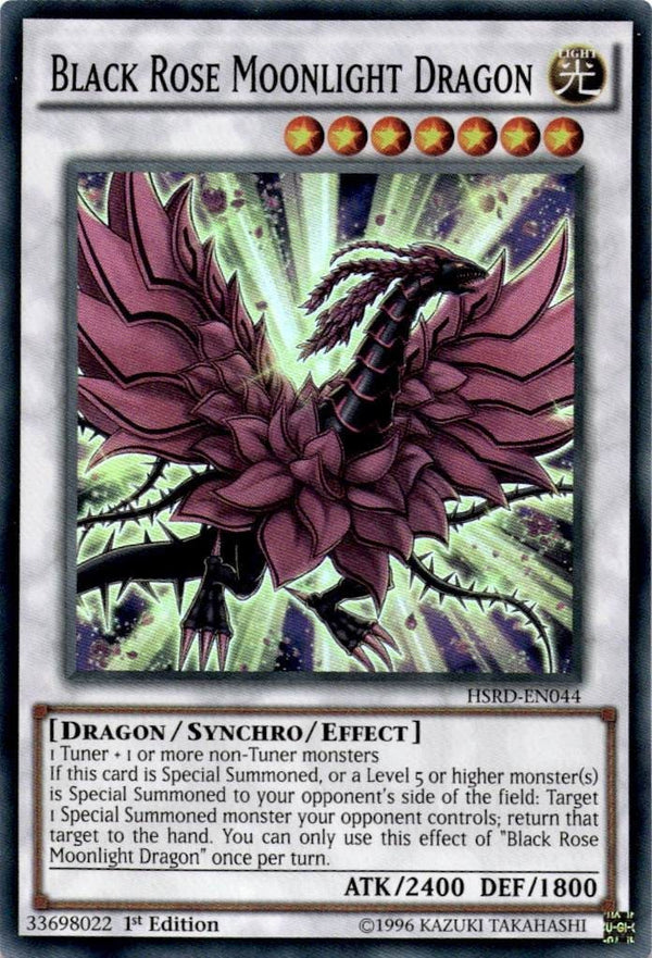Yugioh Black Rose Moonlight Dragon HSRD-EN044 Super Rare 1st Edition NM