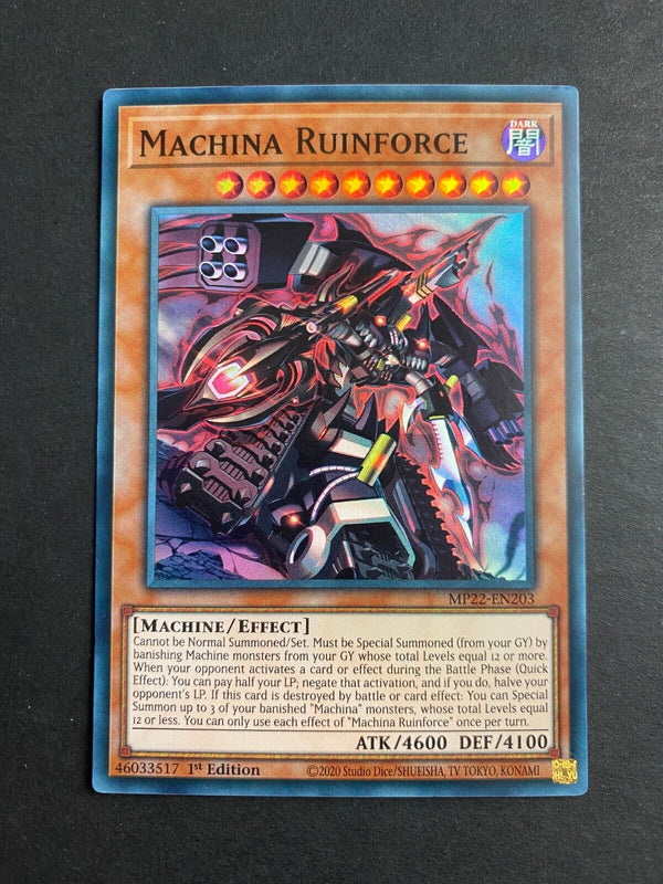 Yugioh Machina Ruinforce MP22-EN203 Super Rare 1st Edition LP