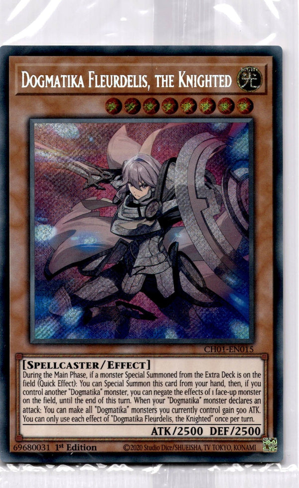 Yugioh Dogmatika Fleurdelis, the Knighted CH01-EN015 Secret Rare (Sealed) NM