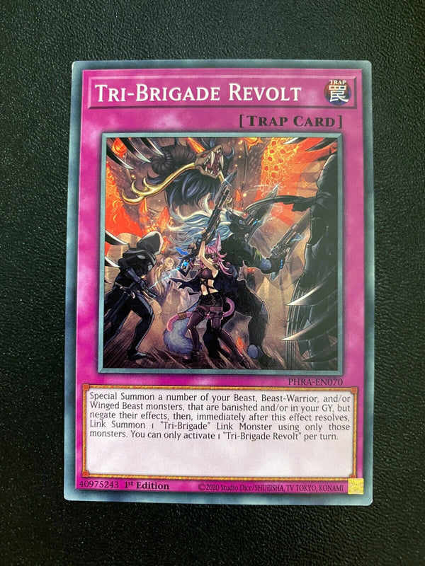 Yugioh Tri-Brigade Revolt PHRA-EN070 Common 1st Edition VLP/NM