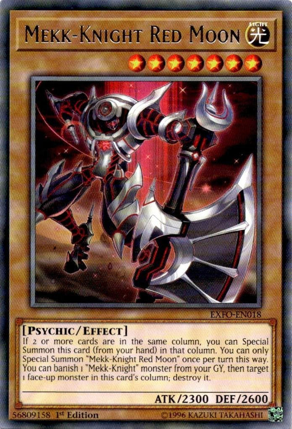 Yugioh Mekk-Knight Red Moon EXFO-EN018 Rare 1st Edition NM