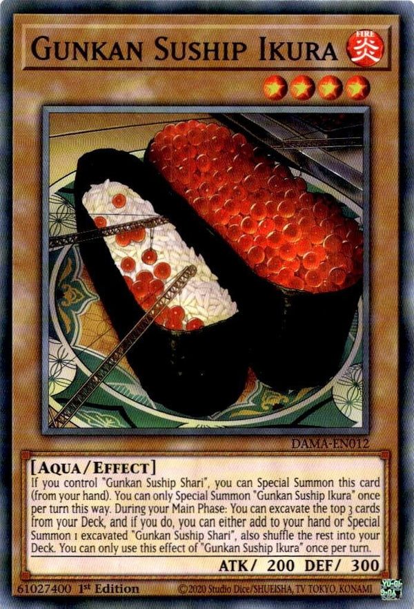 Yugioh Gunkan Suship Ikura DAMA-EN012 Common 1st Edition NM