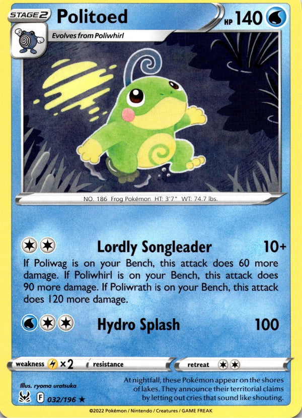 Pokemon Politoed 032/196 Lost Origin Non Holo NM