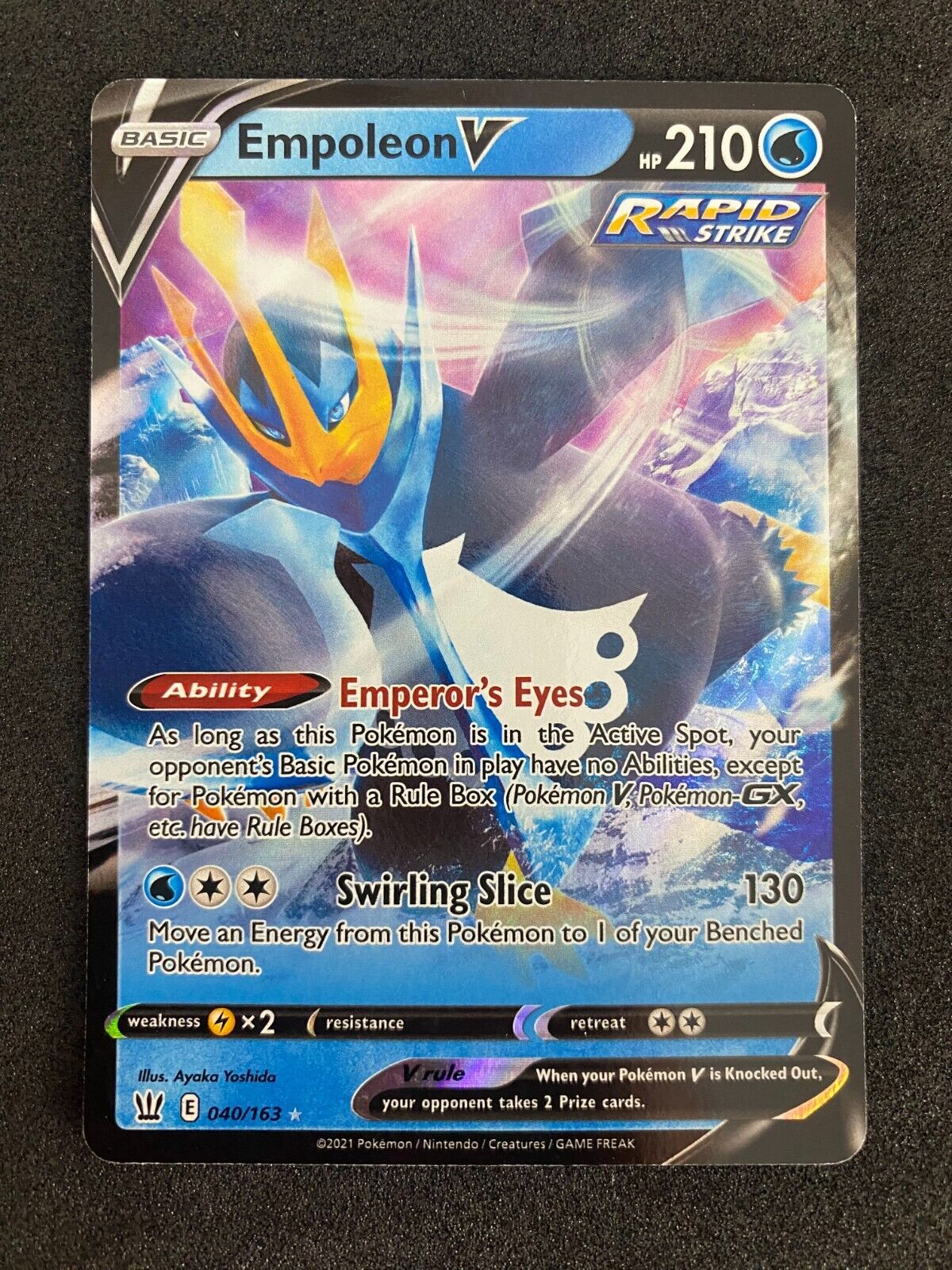 Pokemon Empoleon V 040/163 Battle Styles Full Art Holo NM-MINT 40/163