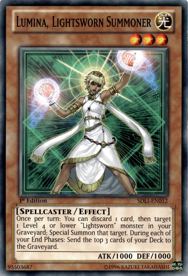 Yugioh Lumina, Lightsworn Summoner SDLI-EN012 Common 1st Edition LP