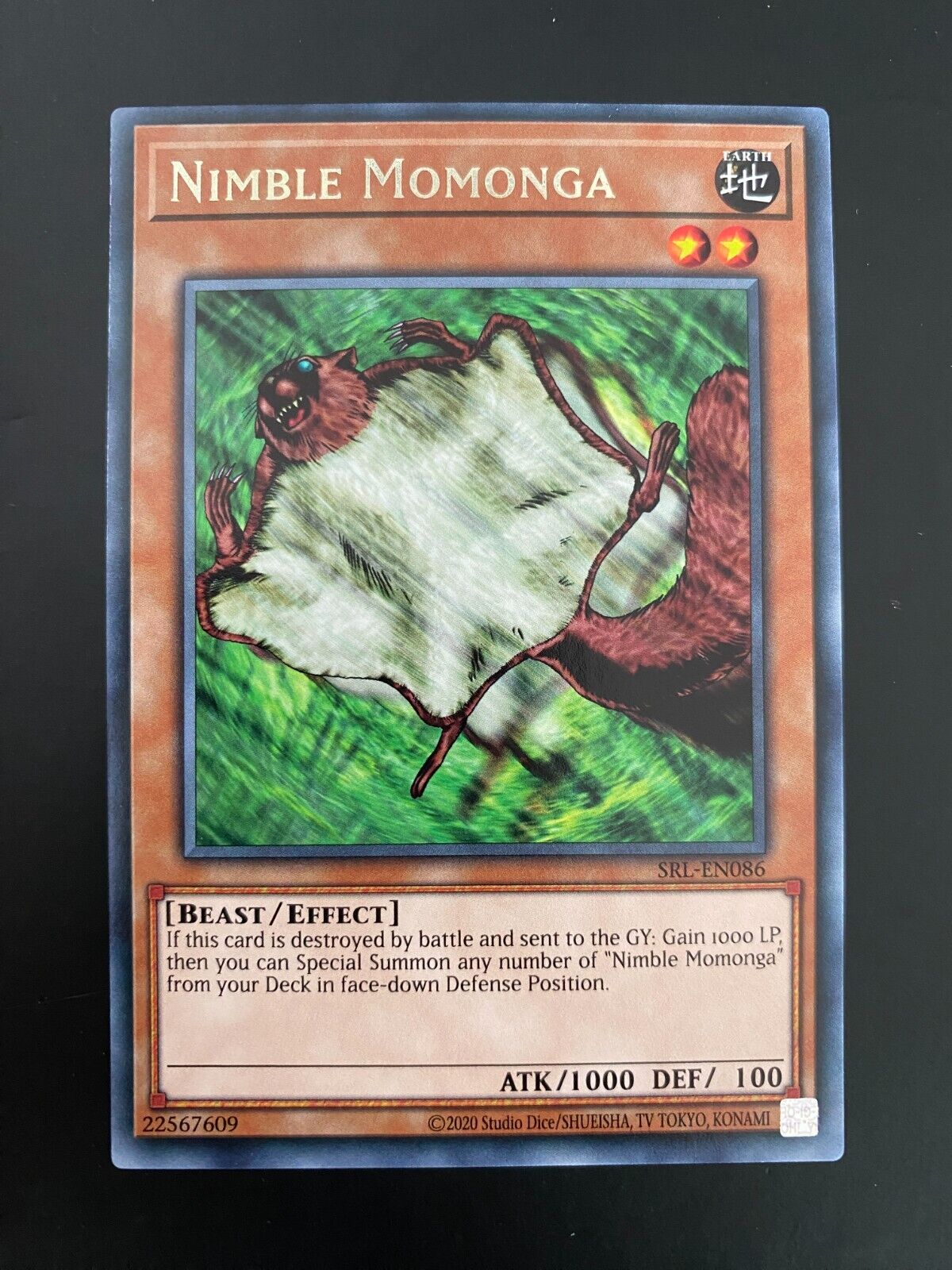 Yugioh Nimble Momonga SRL-EN086 Rare Unlimited Edition NM/MINT