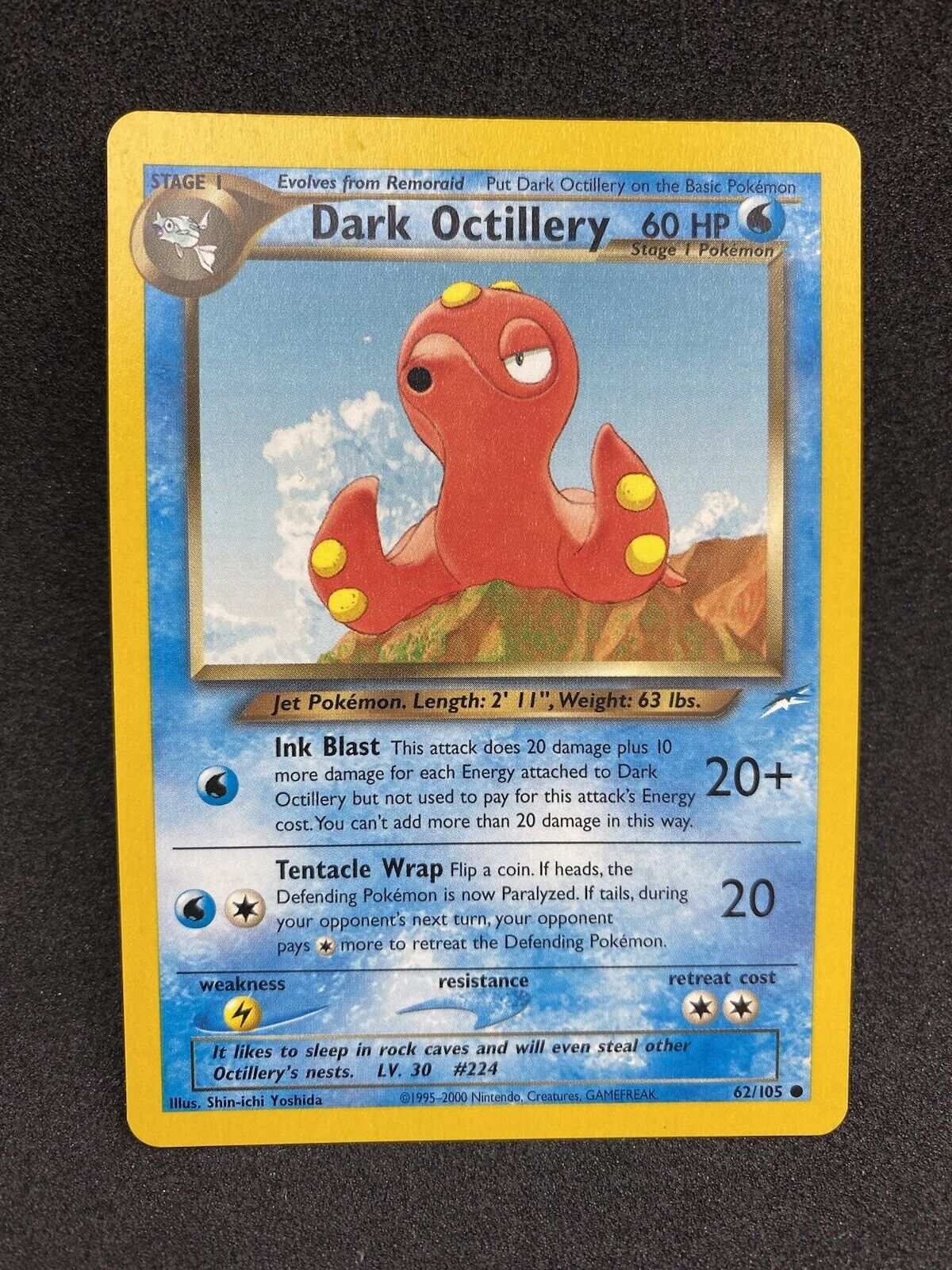 Pokemon Dark Octillery 62/105 Neo Destiny Common NM-Mint