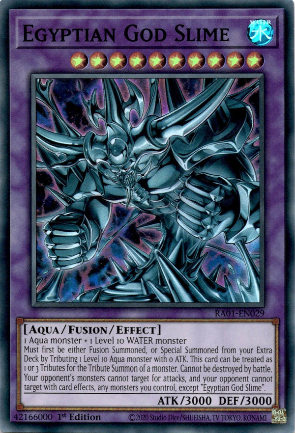 Yugioh Egyptian God Slime RA01-EN029 Super Rare 1st Edition NM