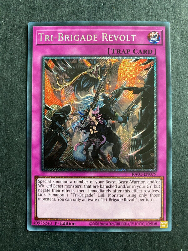 Yugioh Tri-Brigade Revolt RA01-EN079 Platinum Secret Rare 1st Edition NM