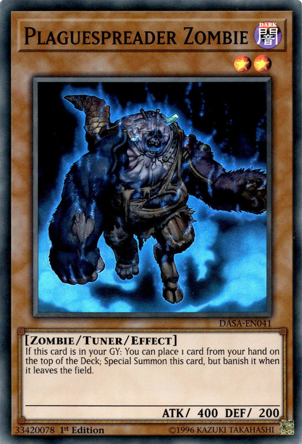 Yugioh Plaguespreader Zombie DASA-EN041 Super Rare 1st Edition NM