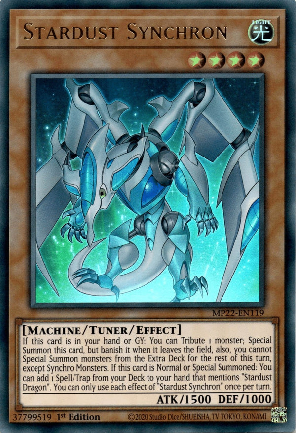 Yugioh Stardust Synchron MP22-EN119 Ultra Rare 1st Edition NM